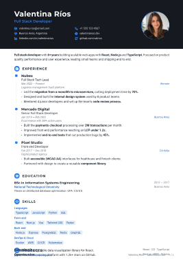 Onyx resume template